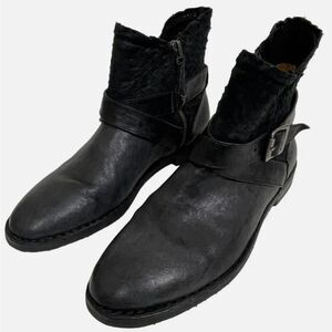 Track Alexa Bootie Black Textured Leather Women’s Size 9